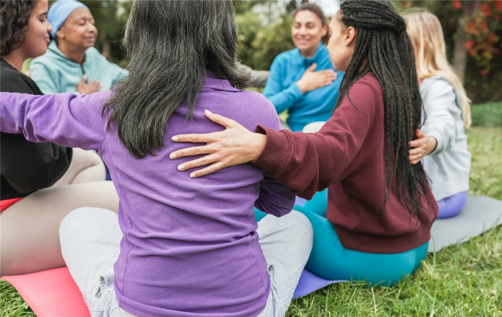 Women connecting and laughing together