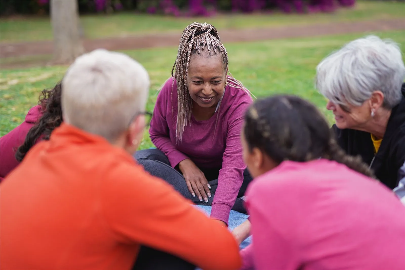 A moment of community and support at a retreat