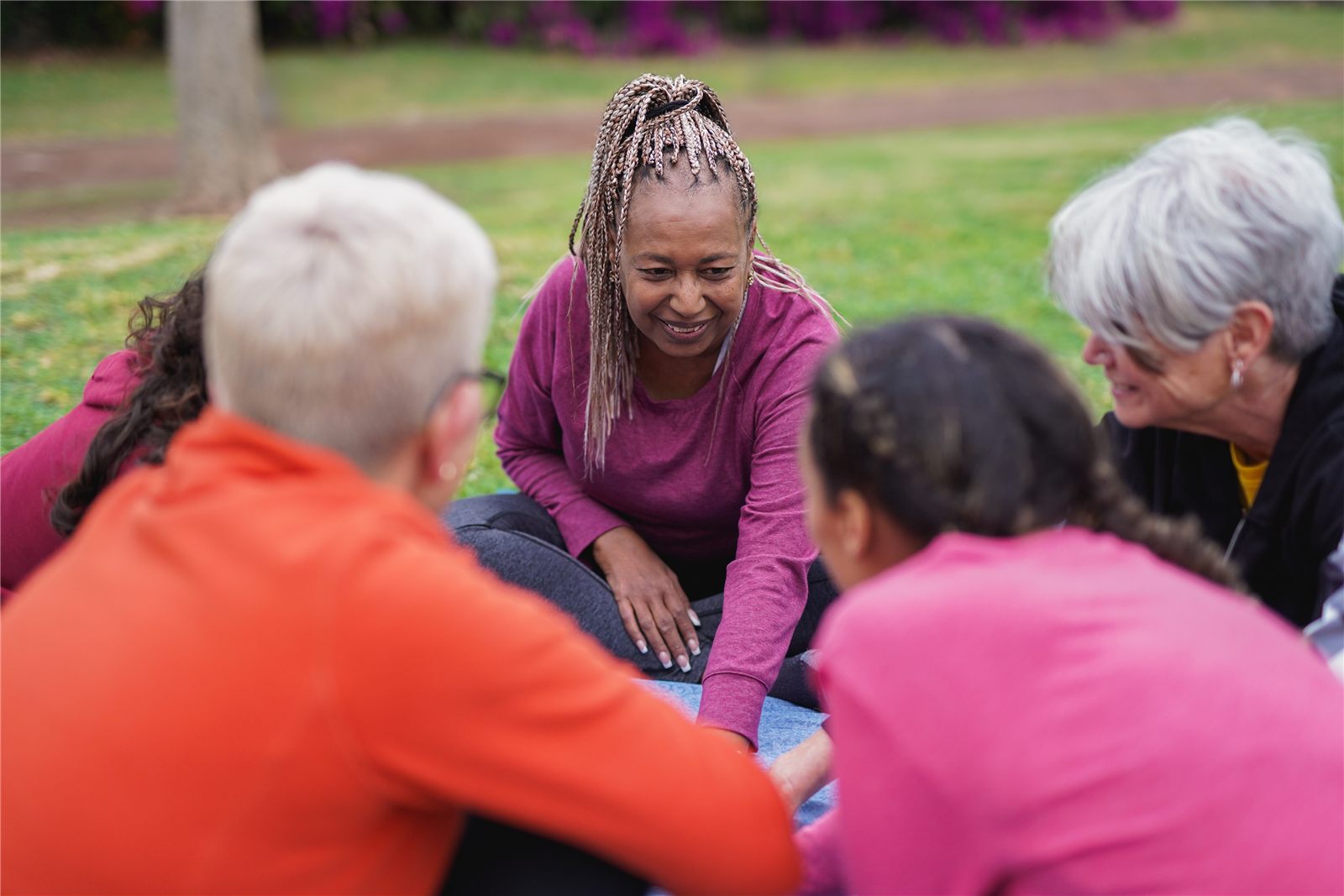 A moment of community and support at a retreat